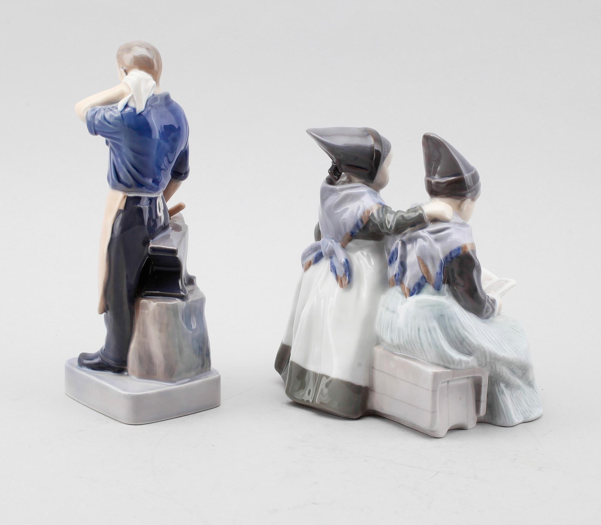 FIGURER, 2 st, porslin, Royal Copenhagen.