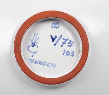 SKÅL, fajans, Stig Lindberg. Sign.