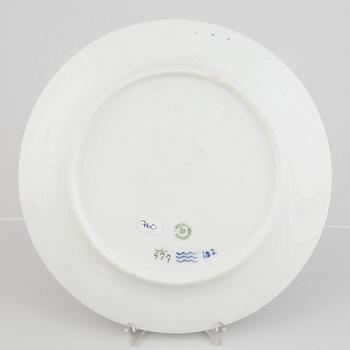 A 'Blue Fluted Half Lace' porcelain dish, Royal Copenhagen, model '538', 1893-1923.
