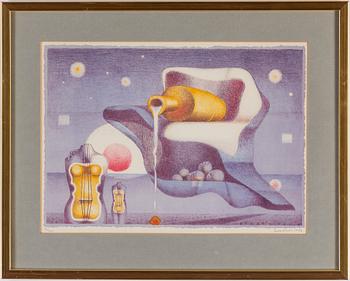 ERIK OLSON & AXEL OLSON, lithographs in colours, signed.