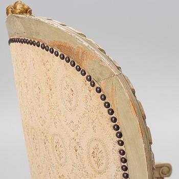 Karmstol, Louis XVI-stil, omkring 1900.