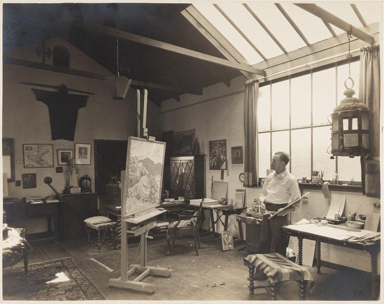 Carl Oscar Borg, gouache och akvarell, signerad och daterad Cairo 1911 samt fotoalbum.