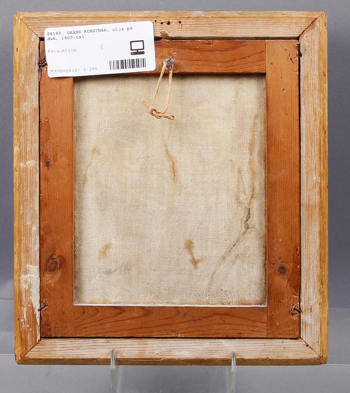 OKÄND KONSTNÄR, olja på duk, 1800-tal.
