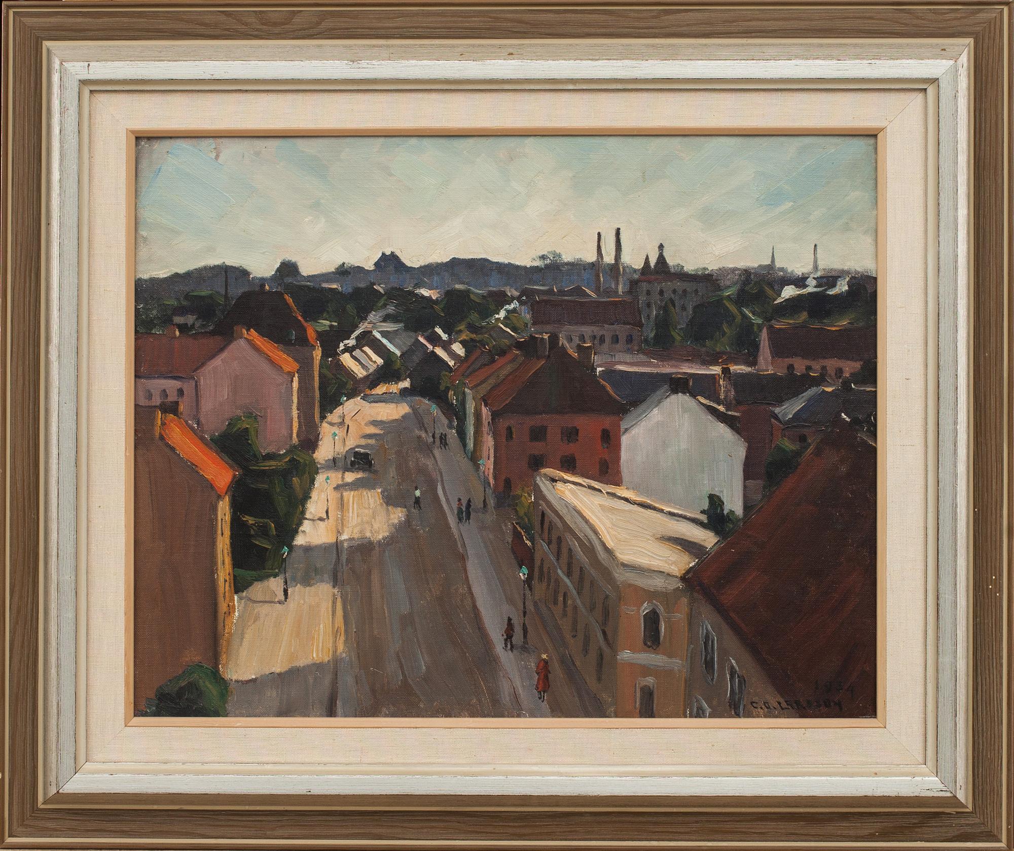 CARL OSCAR LARSSON, olja på pannå, signerad och daterad 1934.