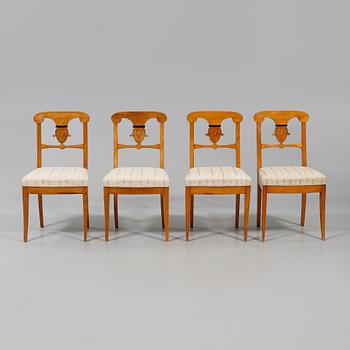 STOLAR, 4 st, Karl Johan och Karl Johan-stil, 1800 och 1900-tal.