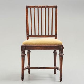 Six Gustavian chairs by Johan Erik Höglander (master in Stockholm 1777).