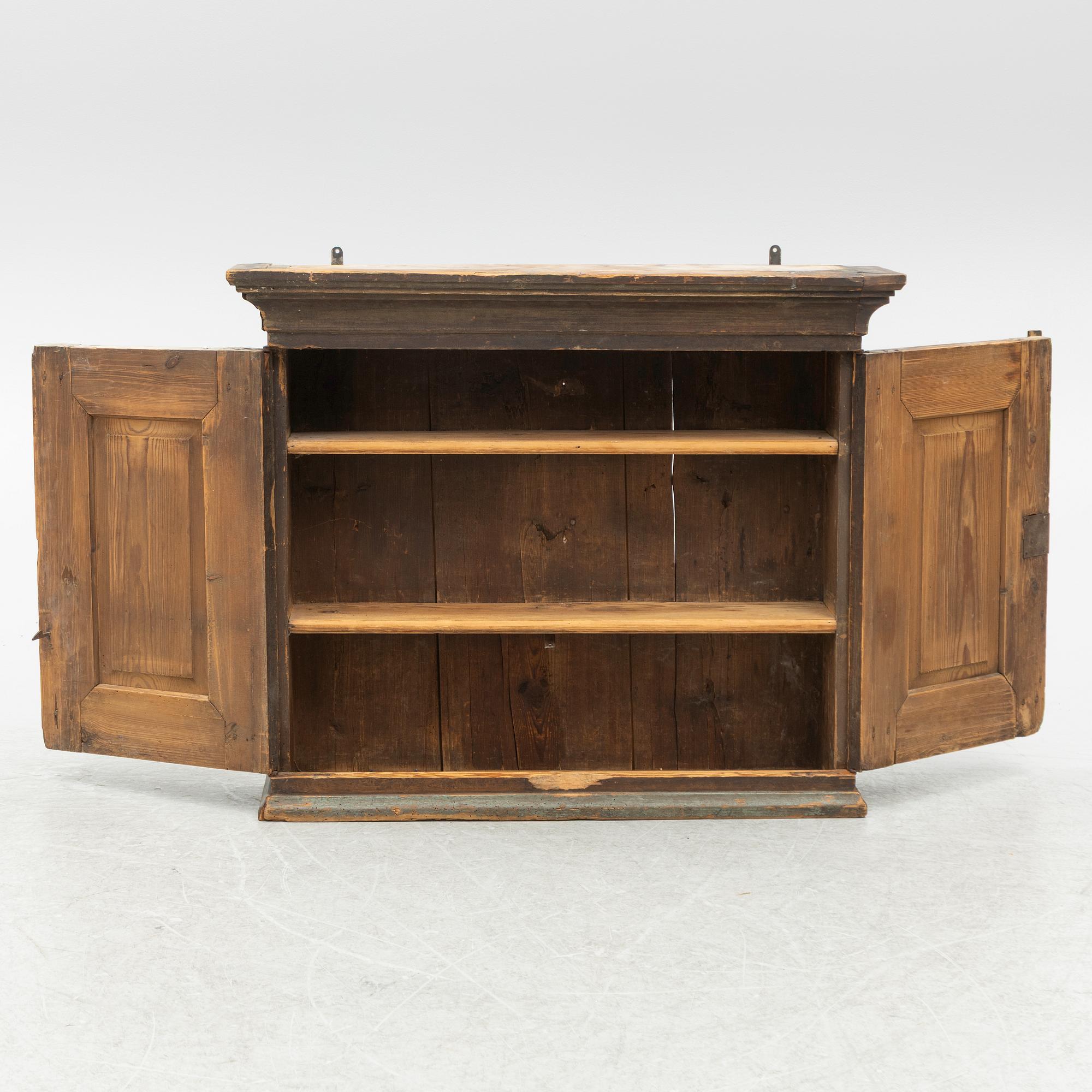 Hanging cabinet, folk art, 19th century.