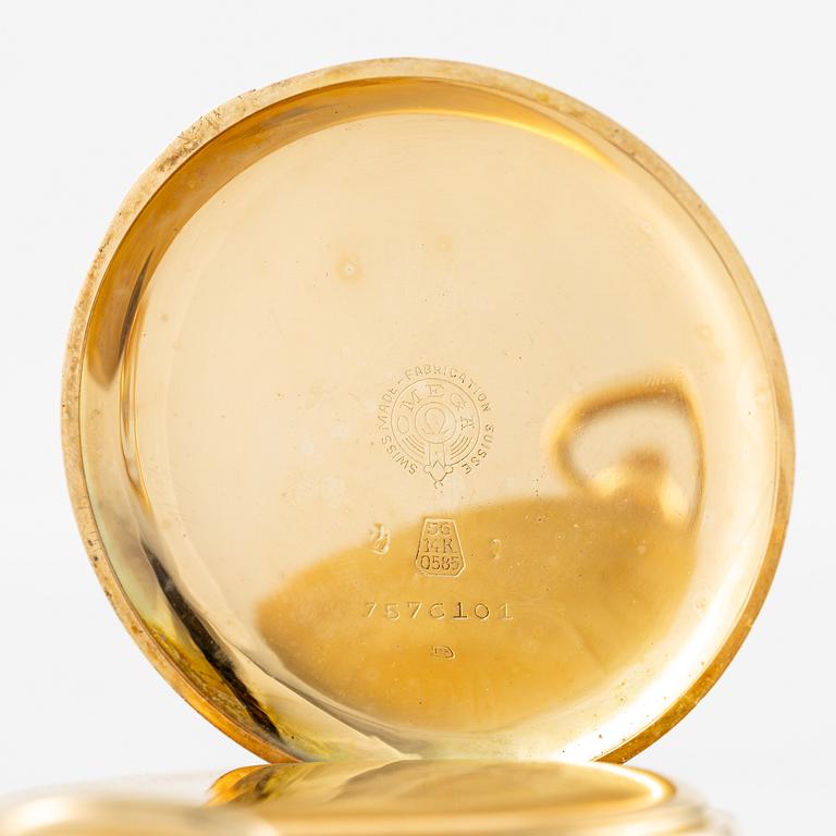 Omega, Savonett, 14K guld, 49 mm.