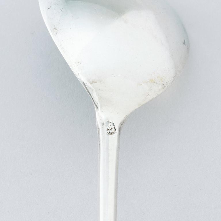 A possibly Scandinavian 18th Century silver spoon, unclear makers mark.