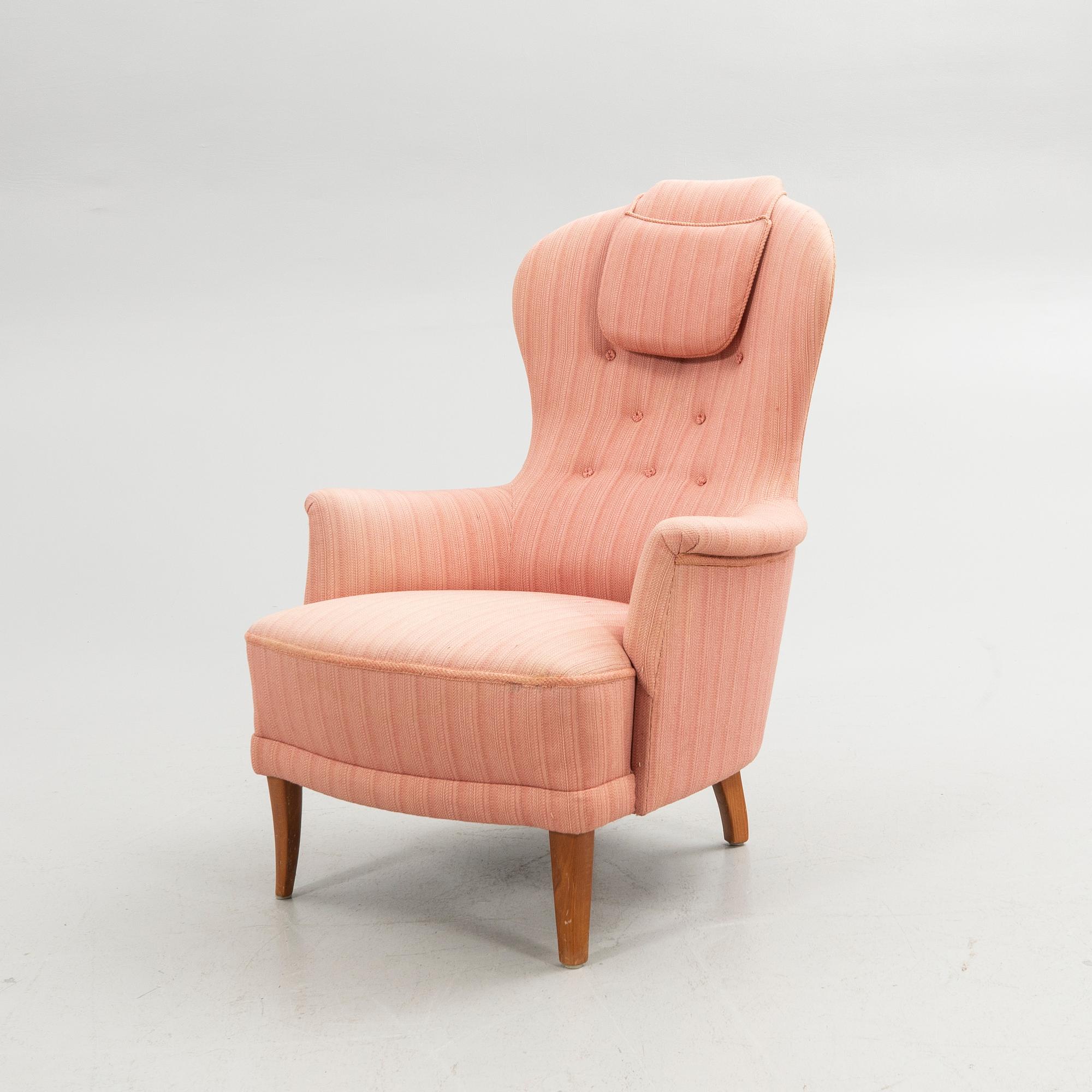 Carl Malmsten, armchair, "Farmor", AB O.H. Sjögren, Tranås, second half of the 20th century.