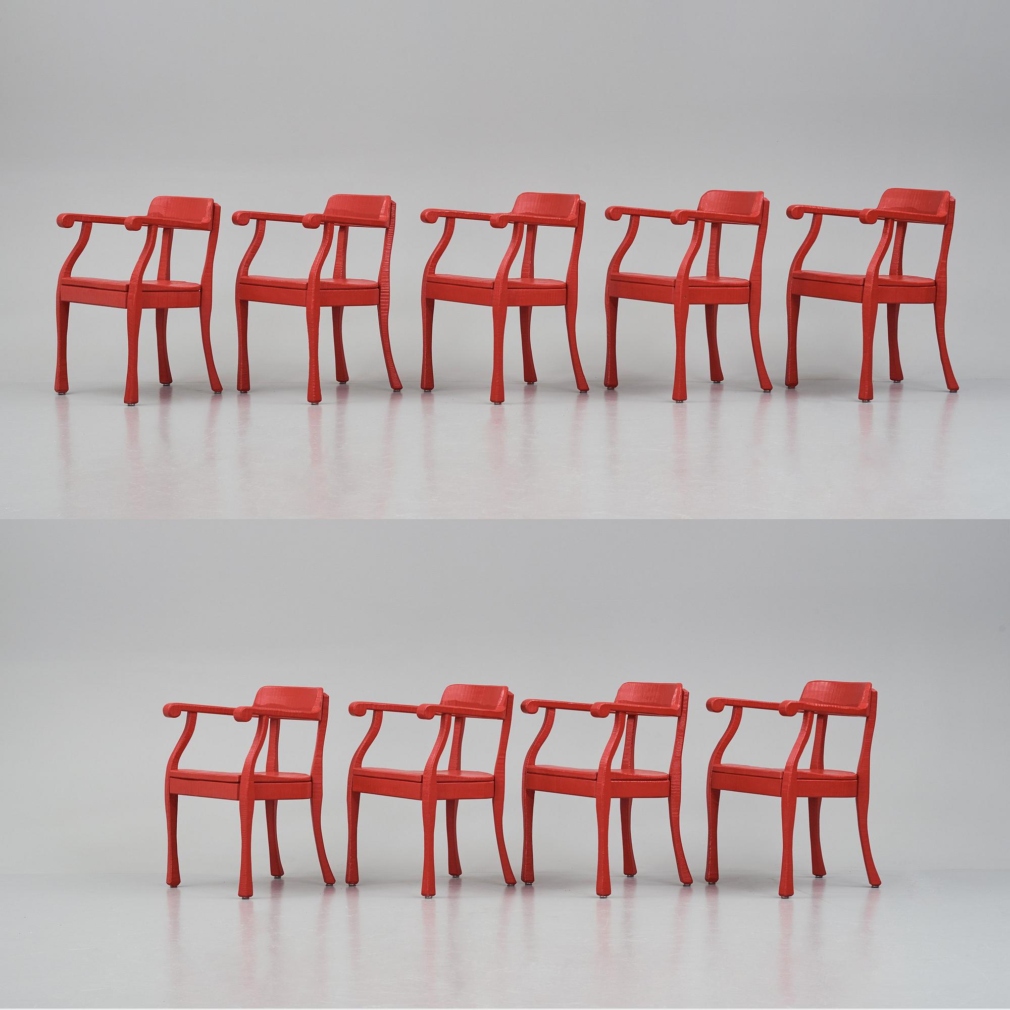 Jens Fager, a set of 9 "Raw" armchairs for Muuto, Denmark, post 2008.