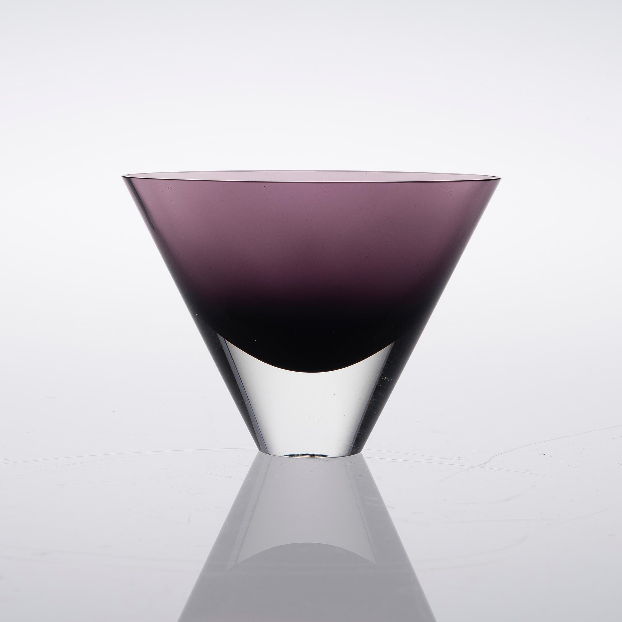 KAJ FRANCK, Maljakko, lasia, KF 234, signeerattu K. Franck Nuutajärvi Notsjö -61.