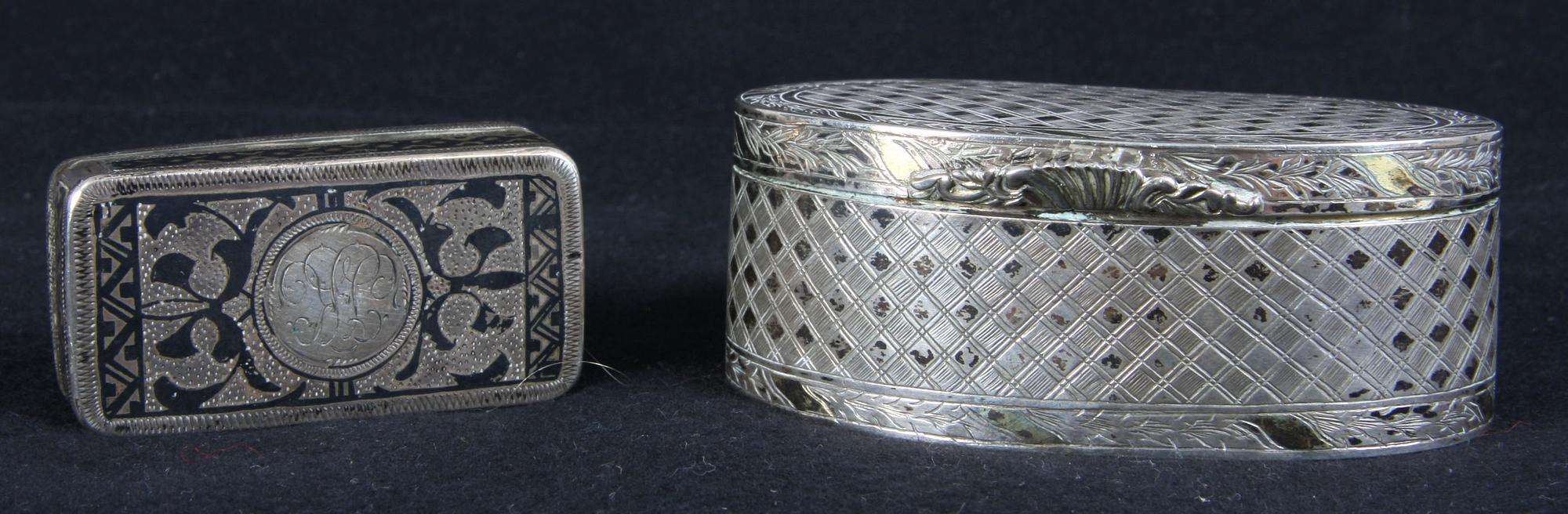 DOSOR, 2 st, silver, 1800/1900-tal.