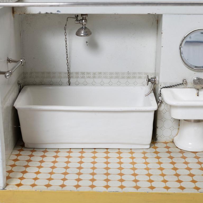 Märklin, Bathroom interiors 2 pcs. Early 20th century.