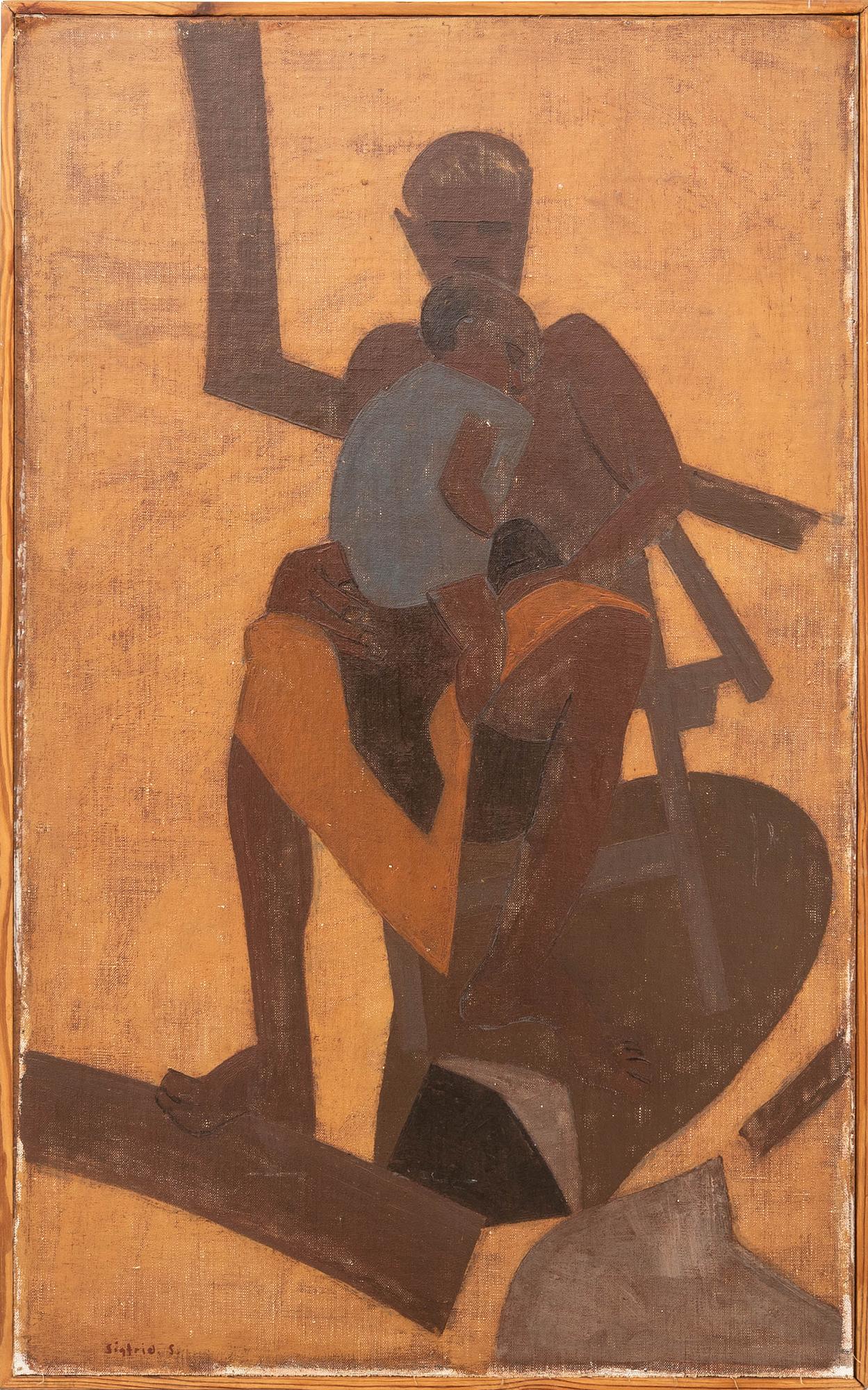 Sigfrid Södergren, Man with child.