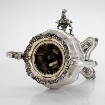 A mid-19th-century silver heated beverage dispenser, maker's mark of Adolf Sper, Saint Petersburg, 1843.