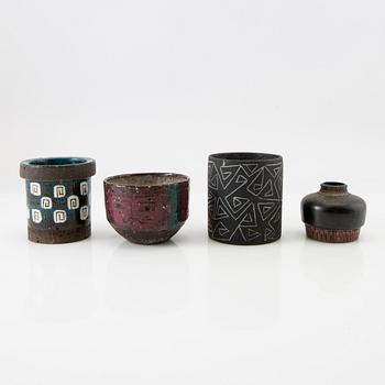 Anita Nylund, Vases 4 pcs, mid/second half of the 20th century.