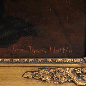 UNKNOWN ARTIST, 19th Century, oil on canvas, signed Cop Thyra Hultin.