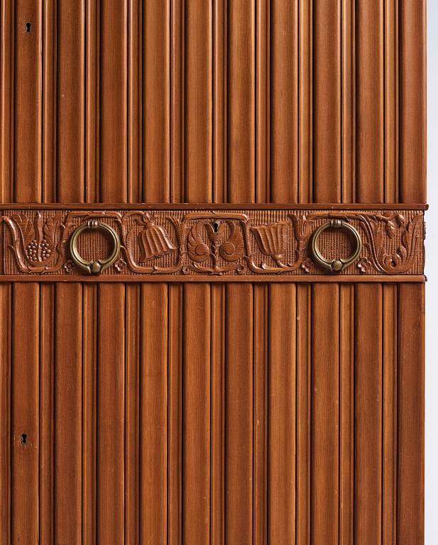 A Swedish Modern stained pine cabinet, 1940s.