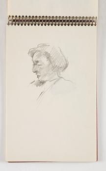 Lotte Laserstein, 10 små skissblock med teckningar.