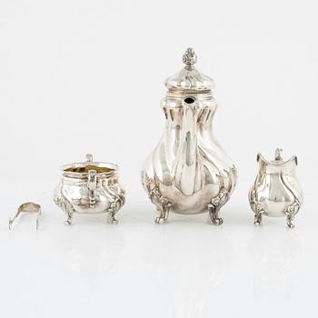 A four-piece rococo style silver coffee set, Karl Andersson, Gothenburg, Sweden, 1941.
