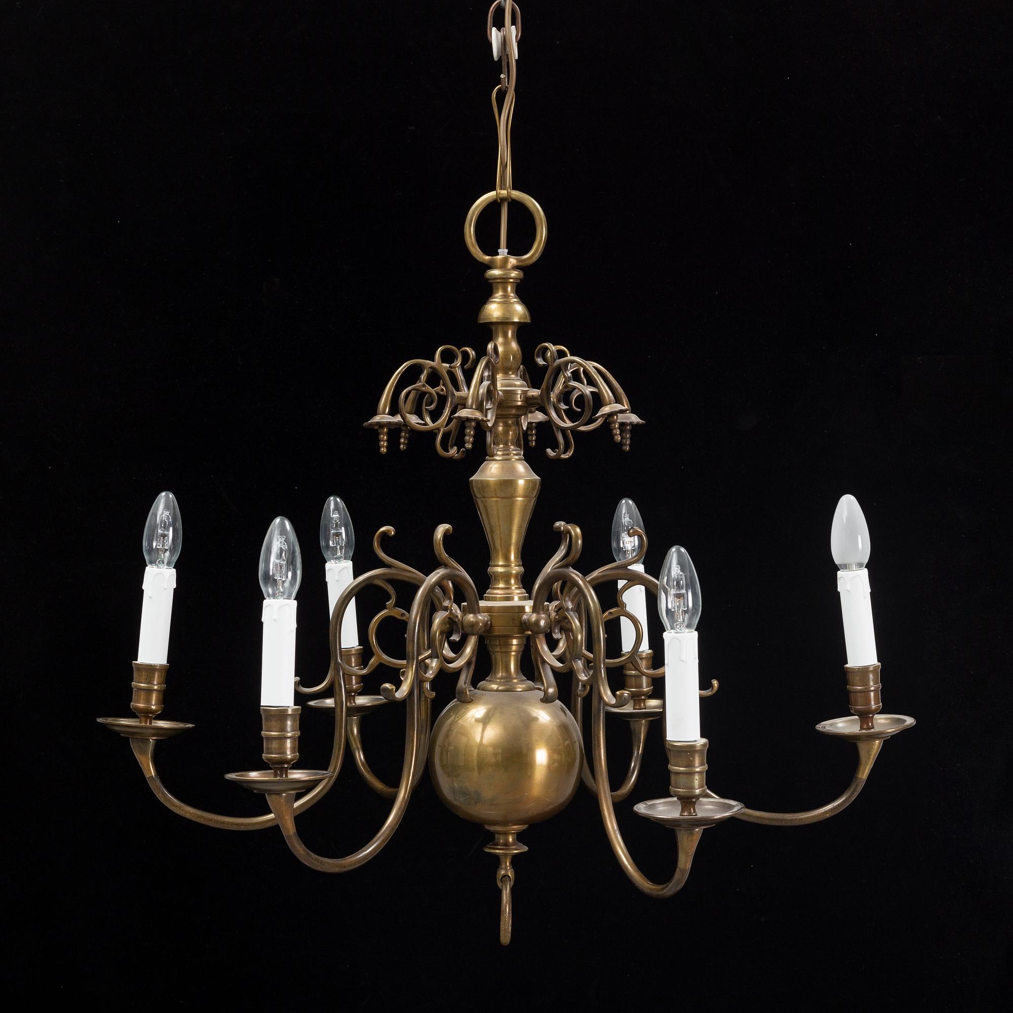 Ljuskrona, barockstil, 1900-tal.