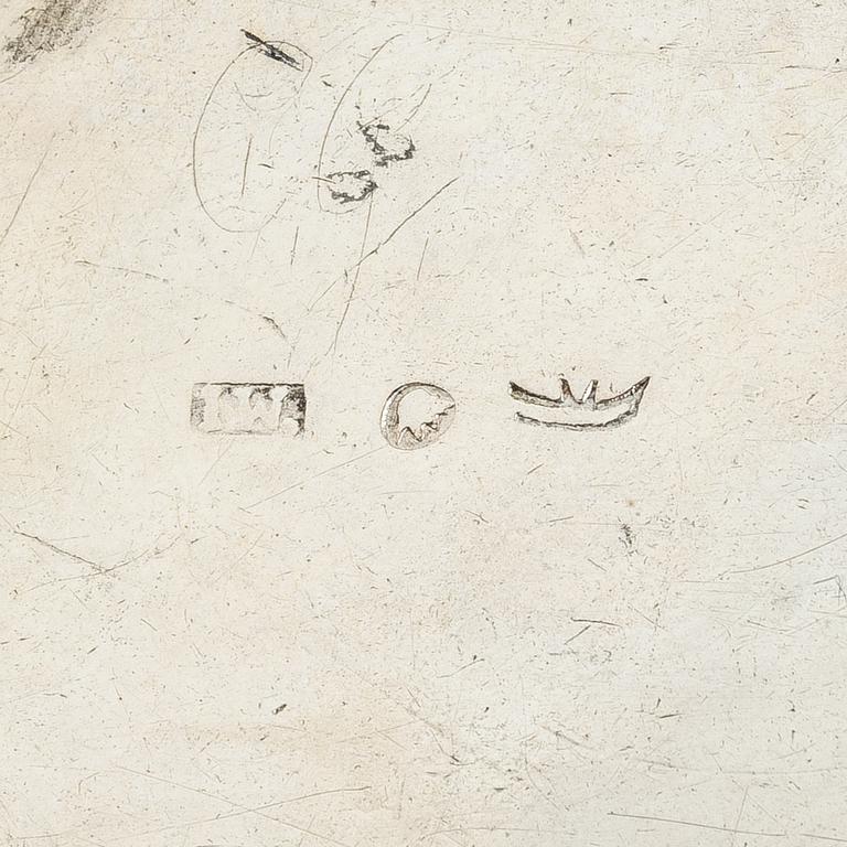 A silver empire creamer, mark of Johan Winqvist, Helsinki, circa 1820.