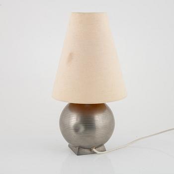 A Swedish Pewter Table Lamp, mark of GAB, Stockholm 1938.