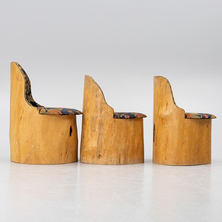 Kubbstolar, 3 st, 1900-tal.