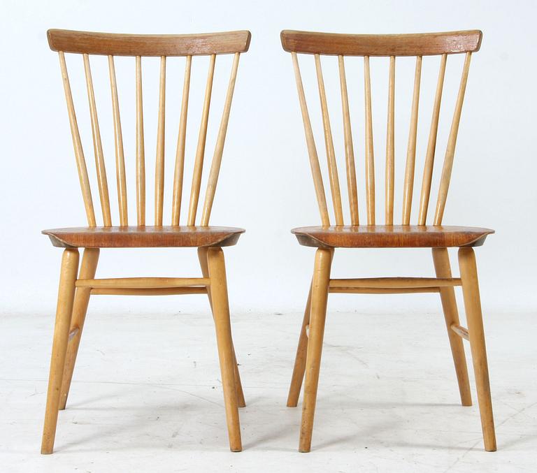 SOFFA, samt STOLAR, ett par, Bröderna Wigells Stolfabrik AB, Malmbäck, samt STOLAR, ett par, 1950/1960-tal.