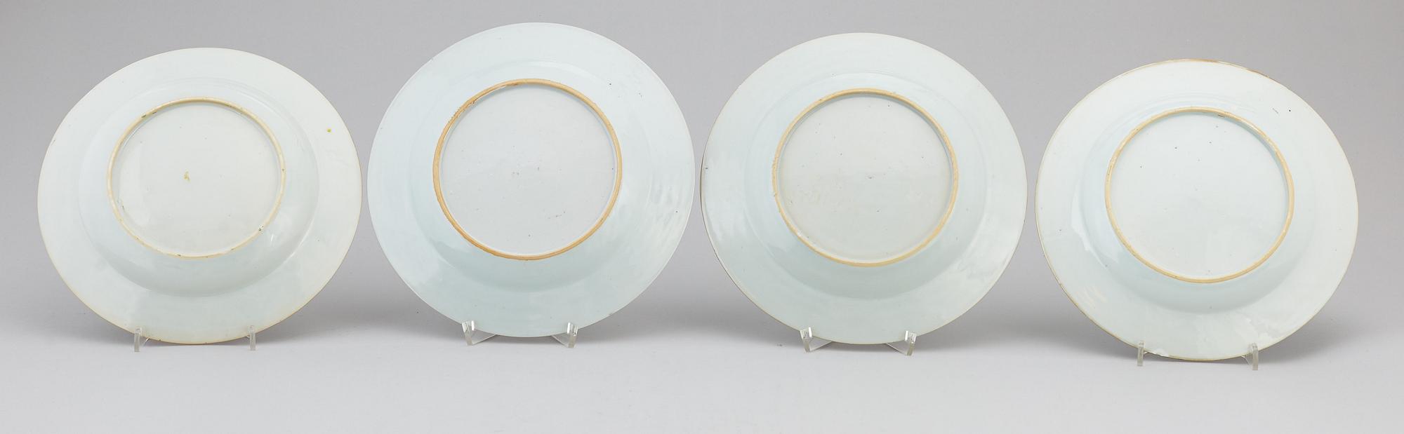 A group of 11 famille rose plates, Qing dynasty, Qianlong (1736-95).