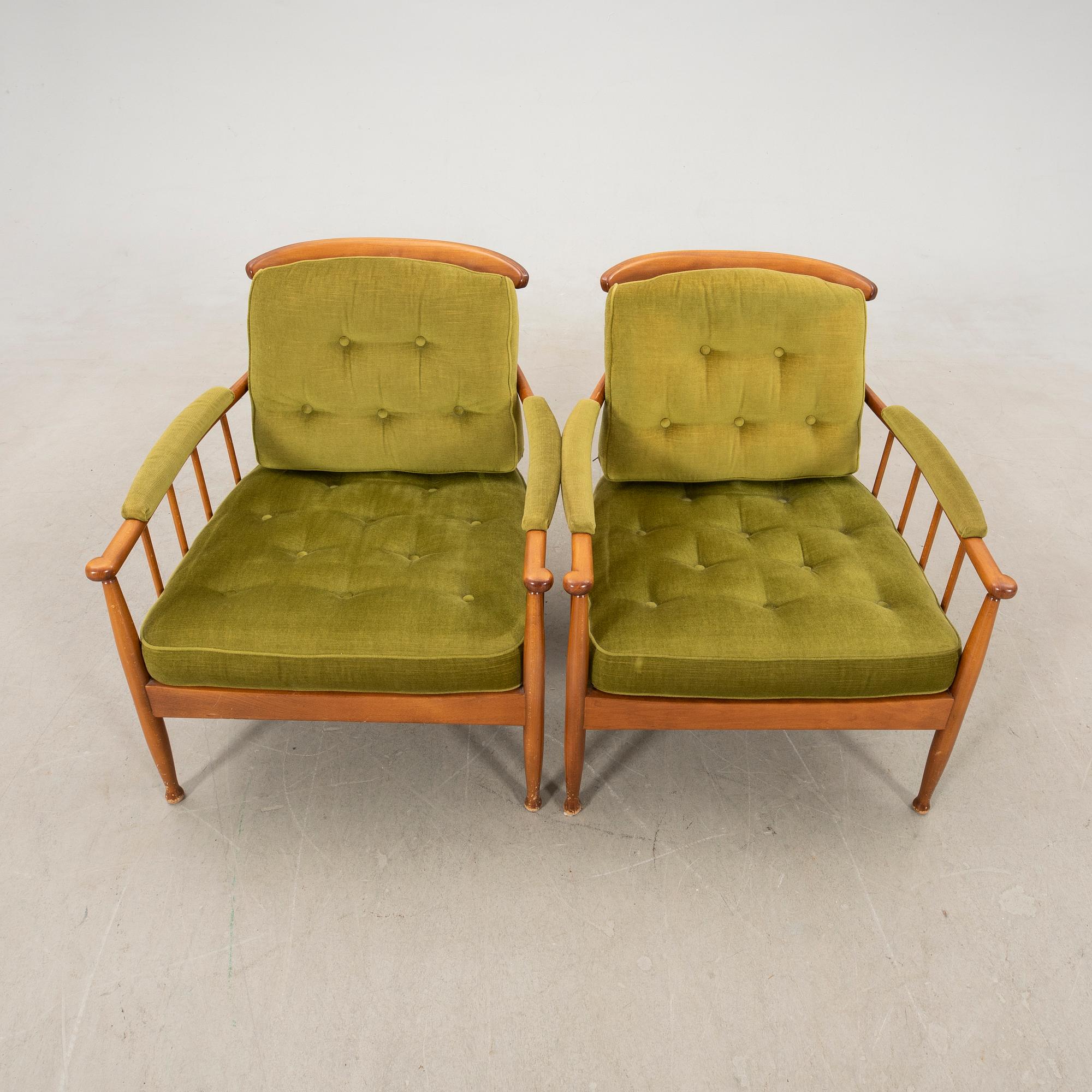 Kerstin Hörlin-Holmquist, armchairs, a pair, "Skrindan", OPE Möbel, second half of the 20th century.