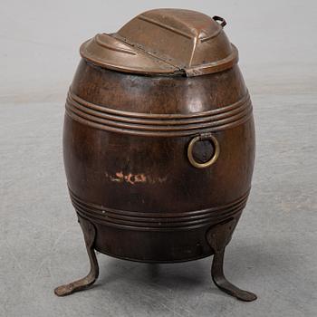 A ca 1900 copper barrel.