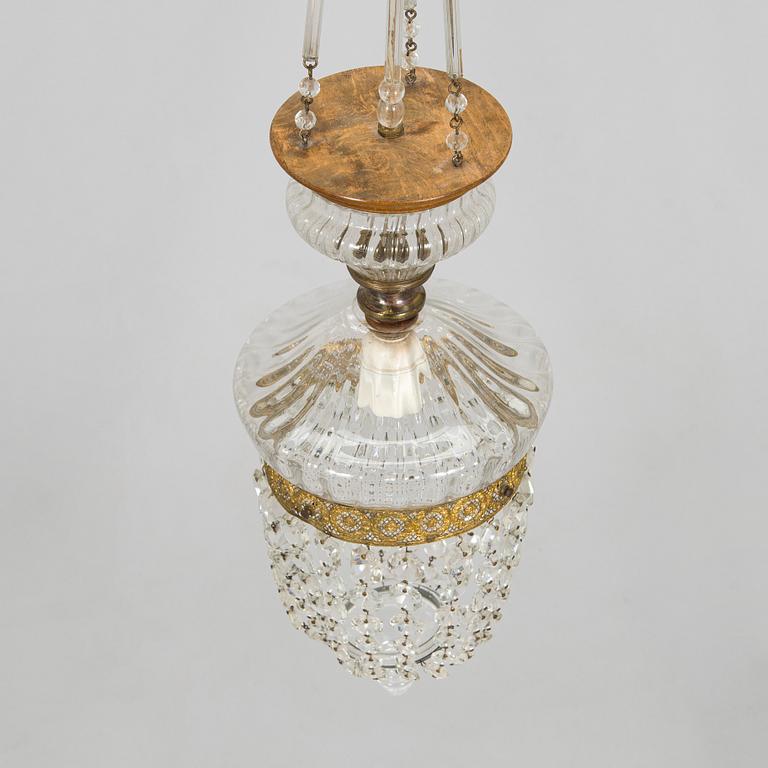 A glass ceiling light, first half of the 20th Century.