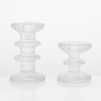 Timo Sarpaneva, a set of eight 'Festivo' glass candlesticks for Iittala.