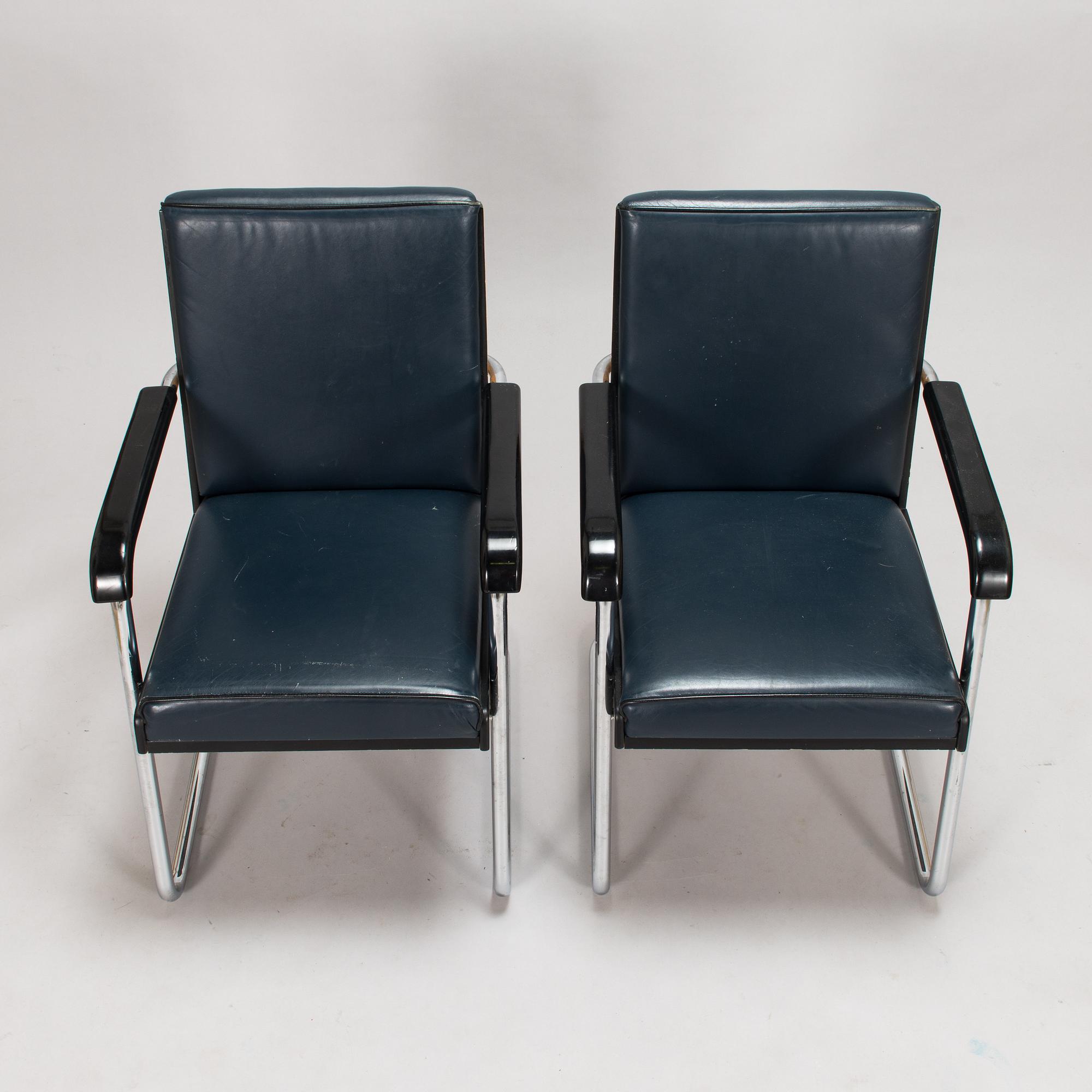 Kaisa Blomstedt, Nojatuoleja, 6 kpl, Post Deco Collection, 1980-luku. Malli 8170 muotoiltu Adeltalle v. 1987.