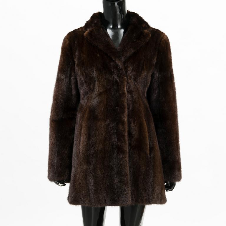 A SAGA MINK FUR COAT.