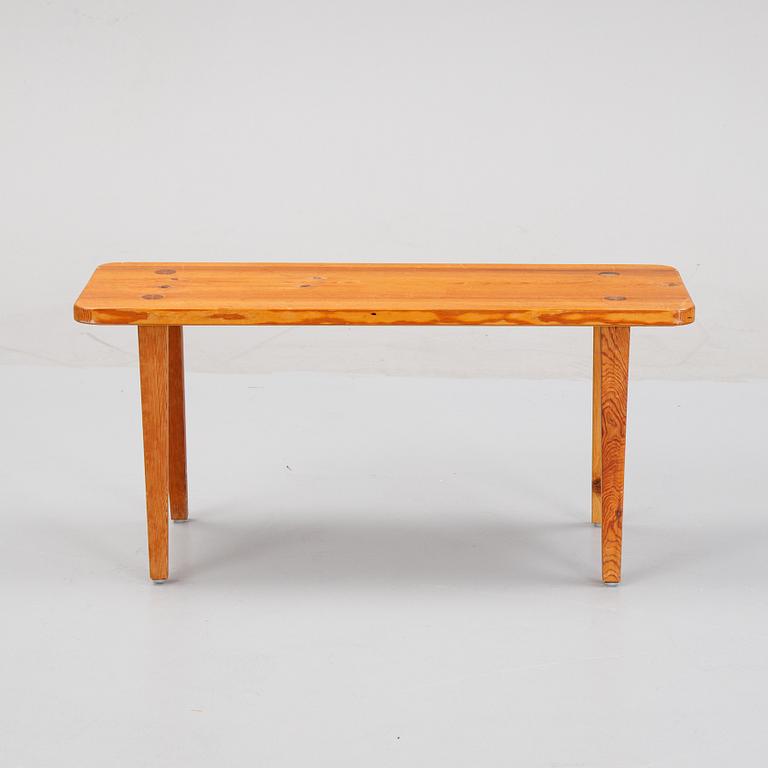 A pinewood stool, second half of the 20th Century.