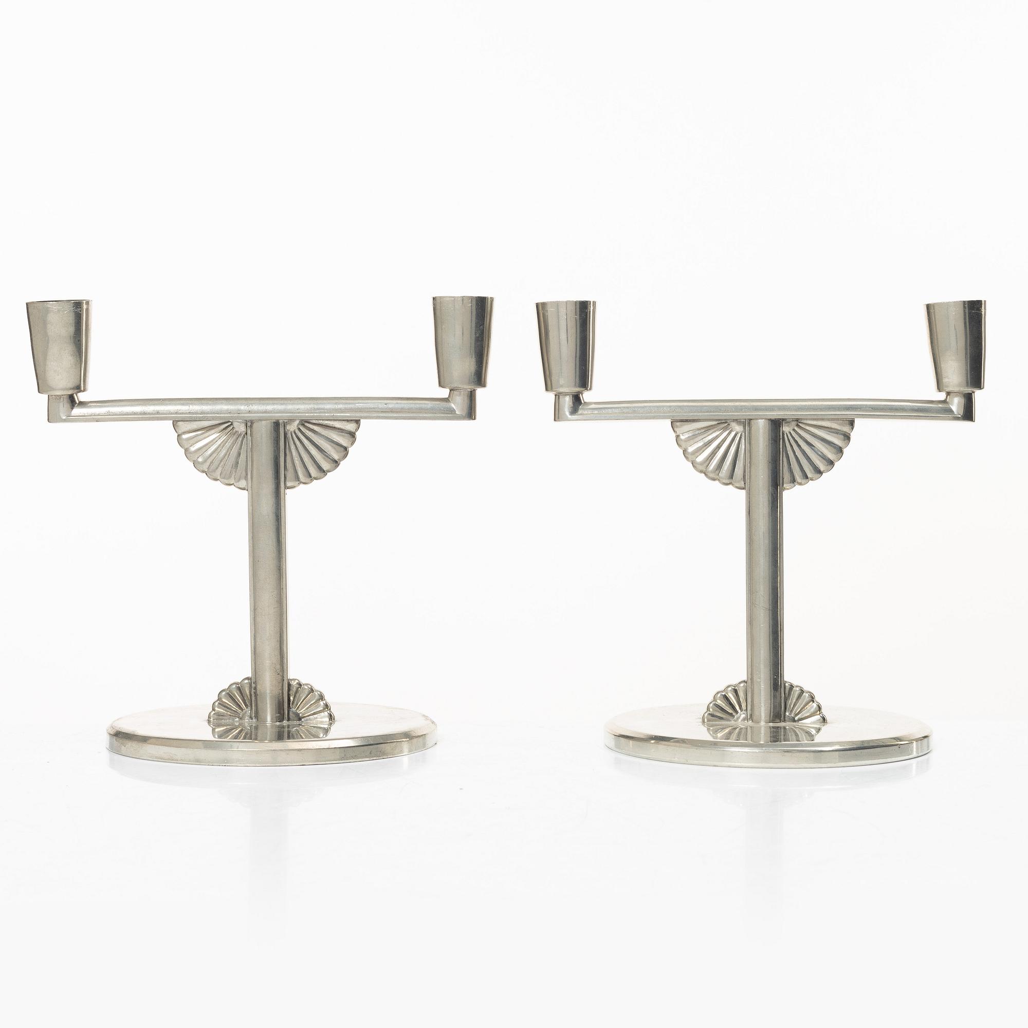 Candle holders a pair, KE & Co. 1935.