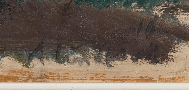 Anton Lindforss, oil on board, signed and dated -16.