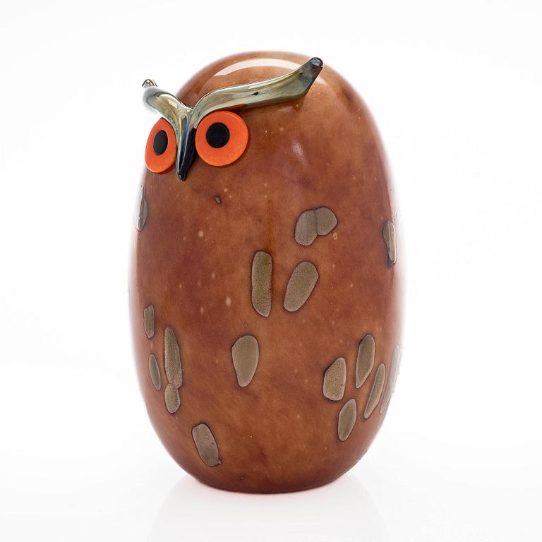 Oiva Toikka, A glass bird, 'Uhuu', signed O. Toikka Nuutajärvi.