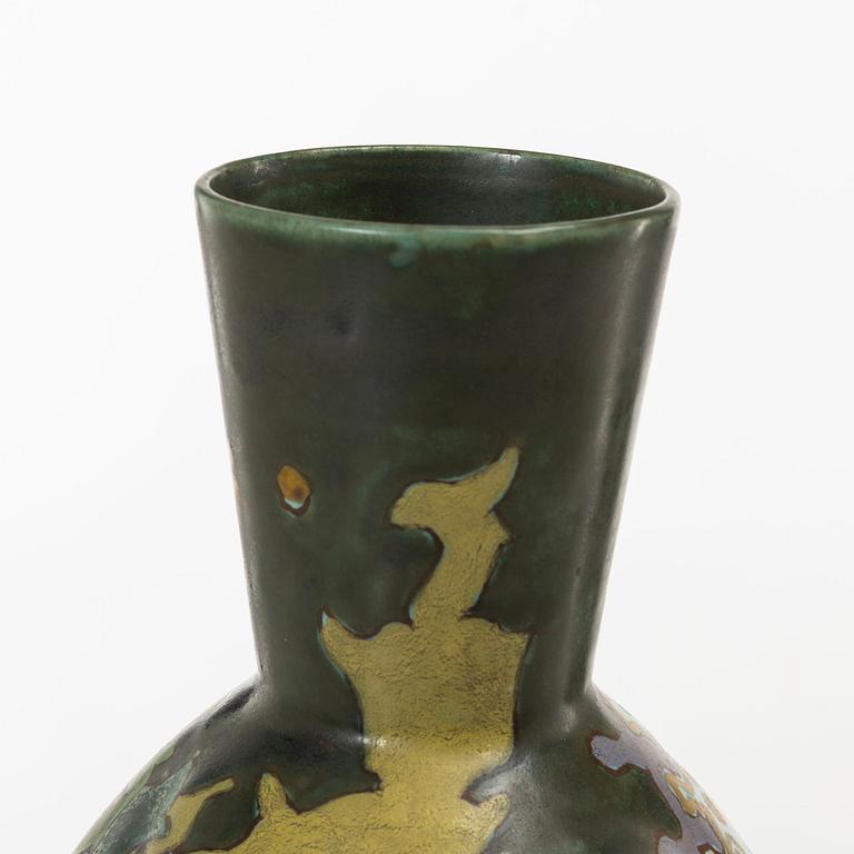 Desk set, 4 pieces, ceramic, bl a "Crocus", Gouda, Netherlands.