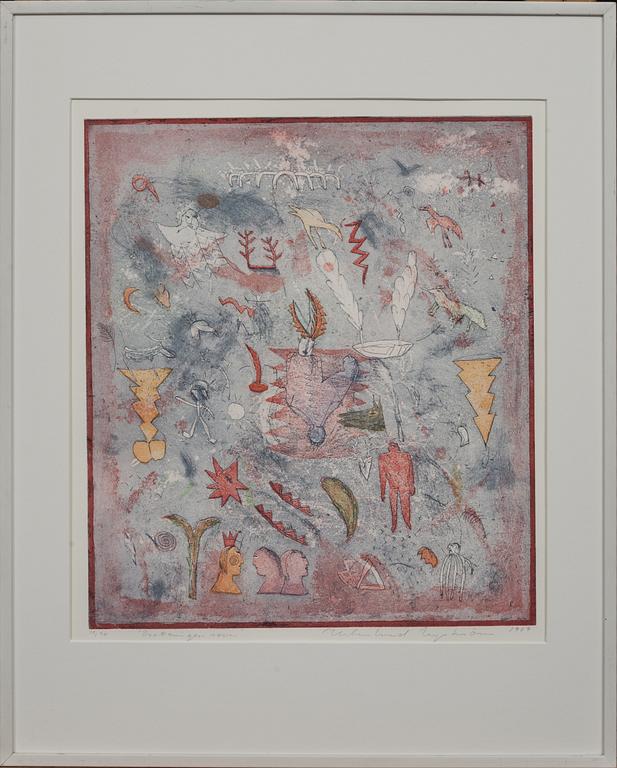 HELMTRUD NYSTRÖM, färgetsning, signerad 1989 och numrerad 38/90.