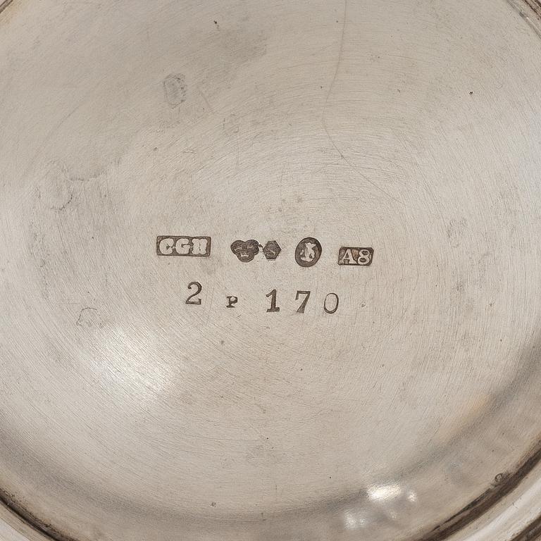 A Swedish silver beaker and a jug, including CG Hallberg, Stockholm 1927.