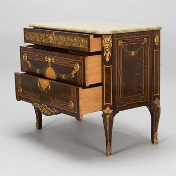 A Swedish Louis XVI-style chest of drawers, signed Arthur Karlström, Lysekil, Sweden, dated 1946.