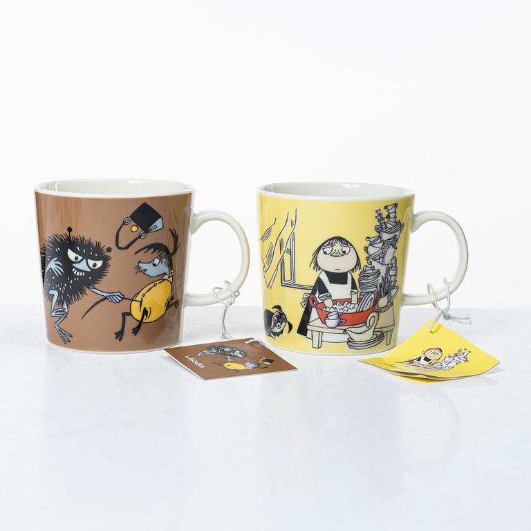 Arabia, 29 Moomin mugs, Finland.