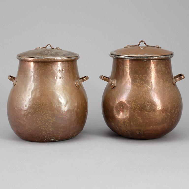 MATKÄRL, 2 st koppar, militära. Tidigt 1900-tal.