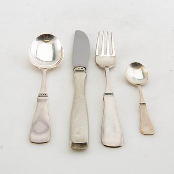 Eric Löfman, cutlery 30 dlr "Uppsala" silver MGAB Linköping 1960s.