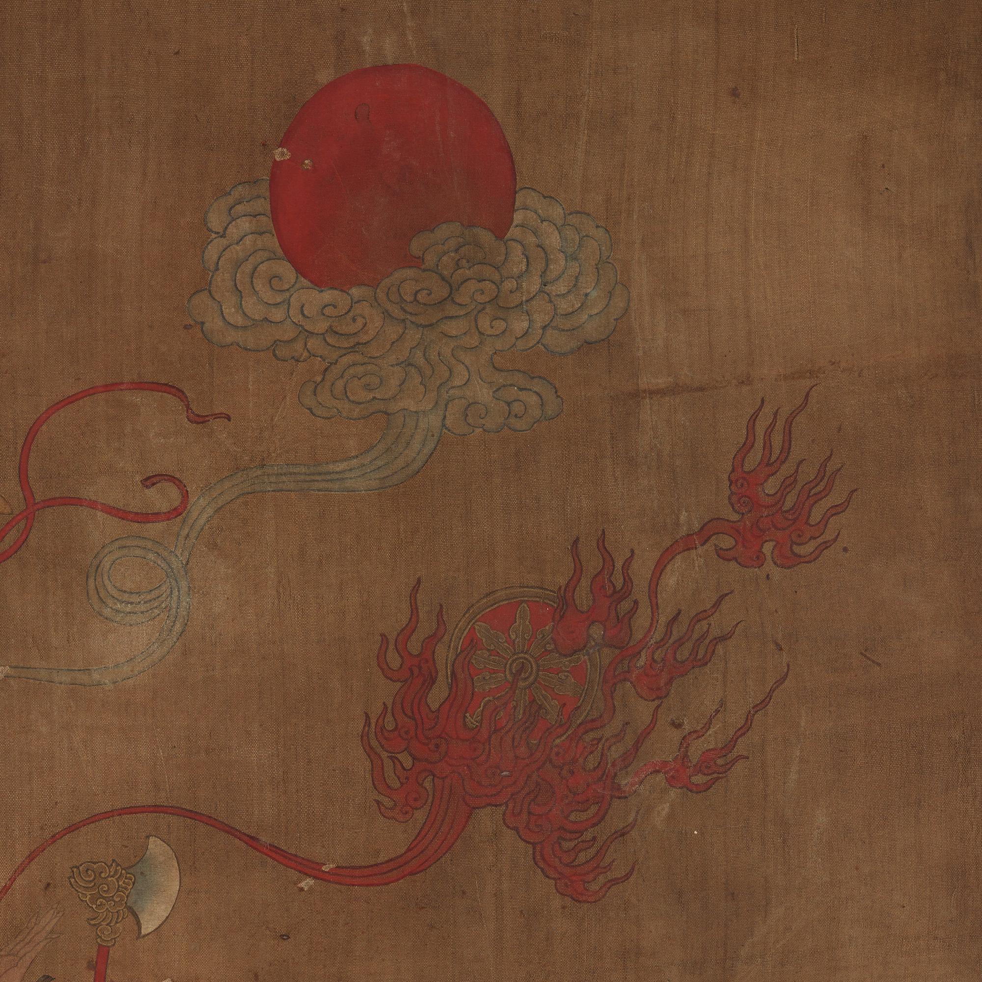 A Song-style hanging scroll of a eleven-headed Avalokiteshvara, Qing dynasty, 19th century.