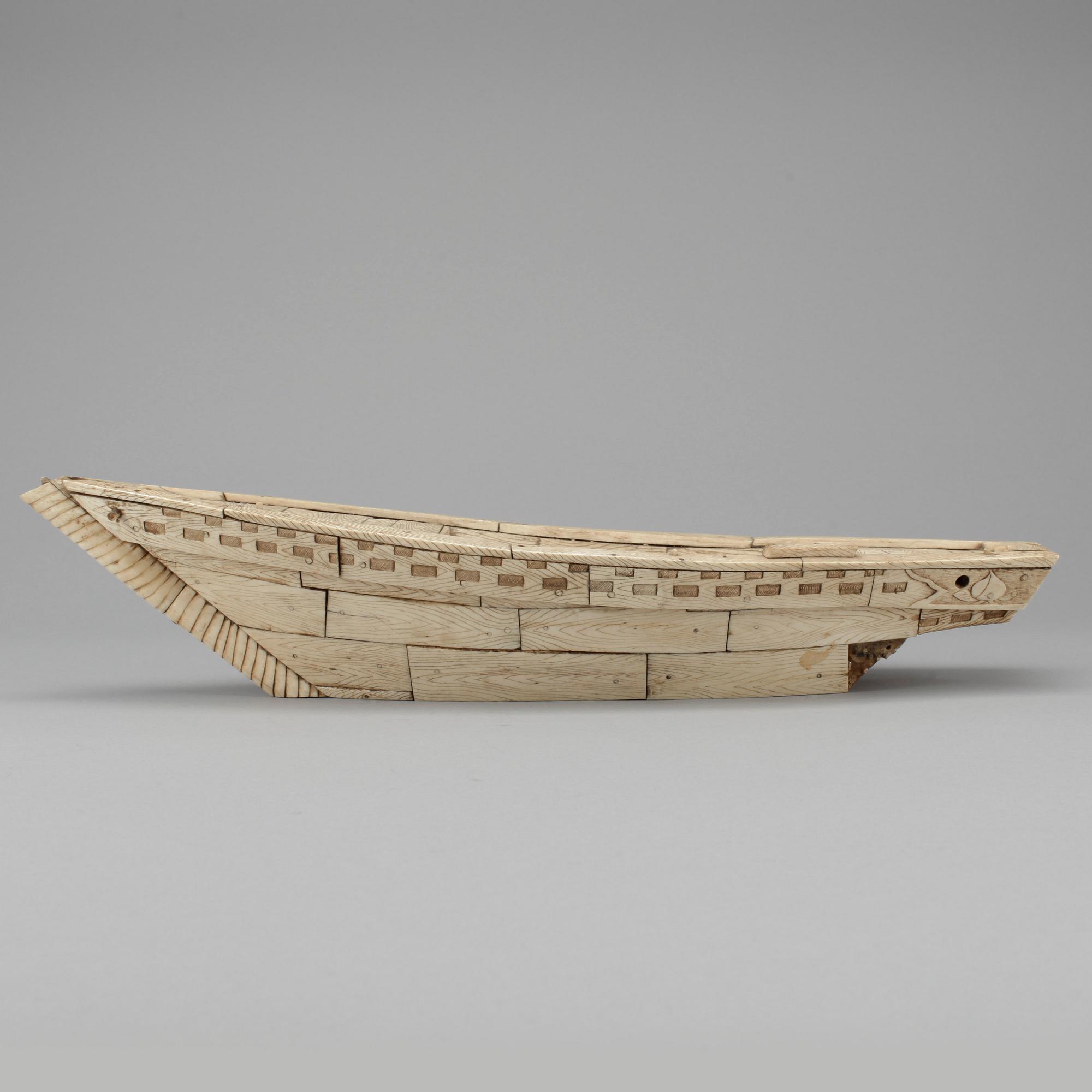 BÅTMODELL, ben, 1800-tal.